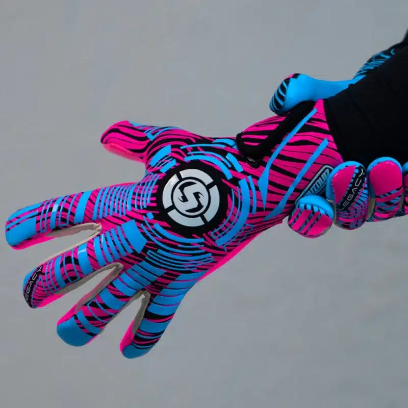 Saviour GK's Soccer keeper Gloves in Striking Blue and Pink - Modern Goalkeeping Redefined for the best keeper gloves.