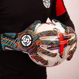 Premium blue goalie gloves designed for optimal performance.