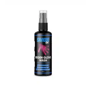 SAVIOUR GK Goalkeeper Glove Wash bottle on white background.