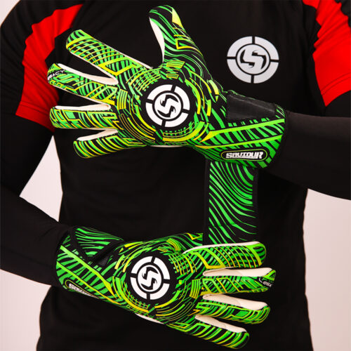 Adult Goalkeeper Gloves in action, showcasing nice goalie gloves during a match