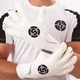 Saviour GK's Junior keeper Gloves in Pristine White - Modern Design for Elite Performance. Pro GK Goalkeeper Gloves