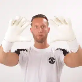 Saviour GK's Evo-Neg Gloves in White - Engineered for the Modern Goalkeeper's Arsenal.