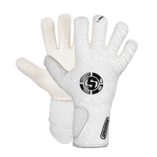 Pristine White Evo-Neg Goalkeeper Gloves by Saviour GK - A Modern Classic.