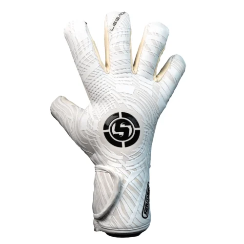 Saviour GK's White Evo-Neg Gloves - Redefining Goalkeeping with Sleek Design and Superior Technology.