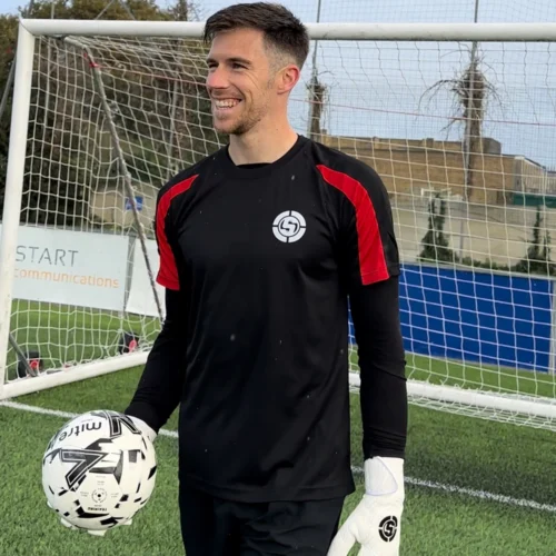 SAVIOUR GK Black Goalkeeping T-Shirt for training or leisure.