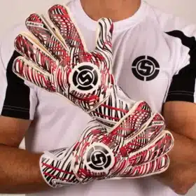 Saviour GK Vortex junior gloves featuring flat hybrid palm and finger protection.