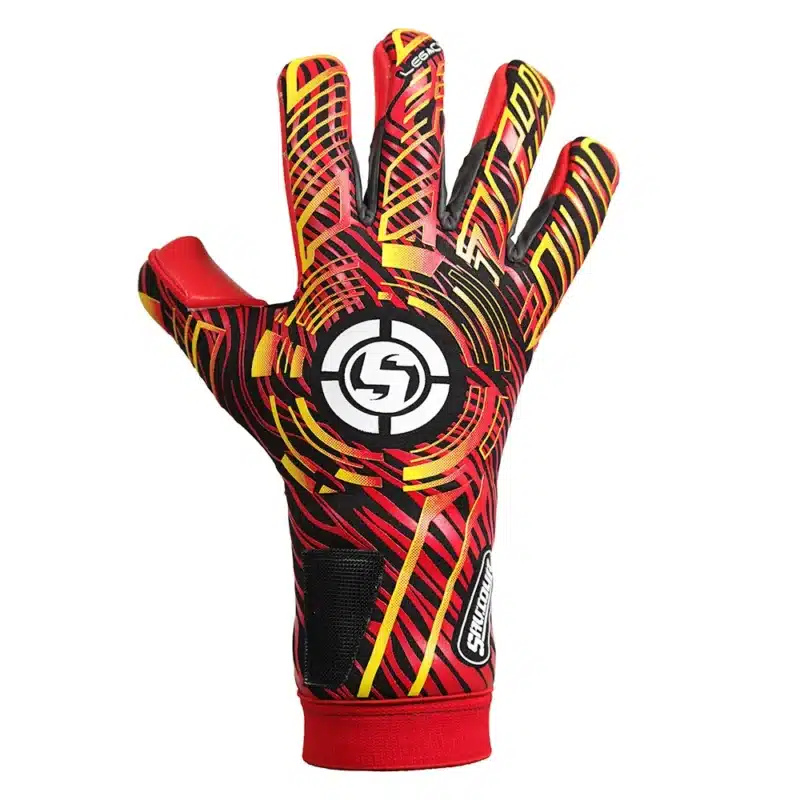 Goalkeeper catching a football wearing Strapless Negative Cut Goalkeeper Gloves with maximum grip